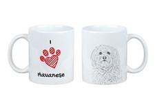 Bichon havanais tasse avec chien J'aime Art-Dog