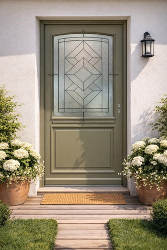 Porte entrée bois - porte, d'entrée