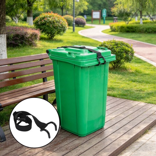 Black reusable trash can lid - black,