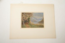 Dr. Frank LaFay Neubauer Watercolor (N6R) Hunter Traipsing Thru Woods by Lake