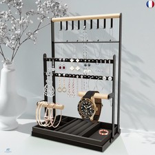 Présentoir à bijoux porte-chaîne, Support à Bijoux, Plateau en Velours, Arbre à 