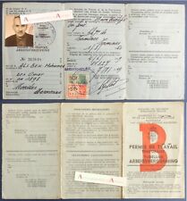 ● Belgium 1949 Moroccan's Temporary Work Permit - Stuffed - Tax
