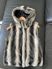 Veste Sans Manches / Gilet Fourrure De Lapin Marque Oakwood Réversible Taille S