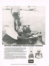 ADVERTISEMENT 1972 TORO mower