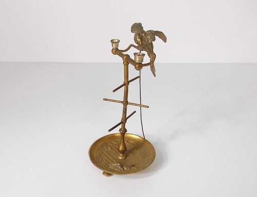 Baguier bronze doré oiseau