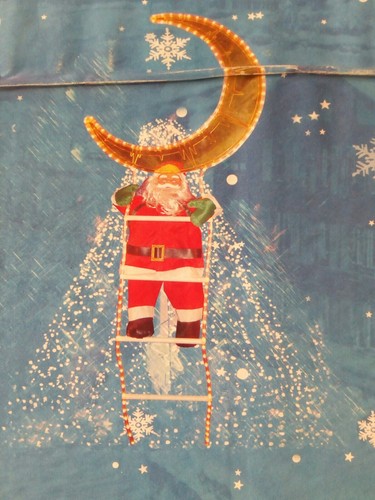 Père noël lumineux avec - lumineux,