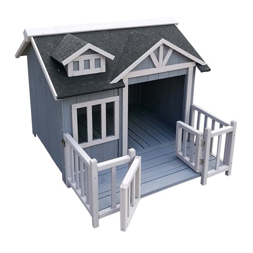 Niche chien gris maison - en,