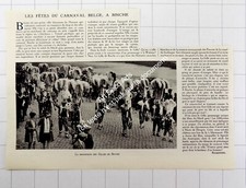 1930 Le Carnival de BINCHE, La Procession des Gilles