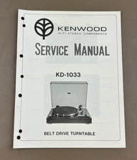 KENWOOD KD-1033 TURNTABLE SERVICE MANUAL D-1259