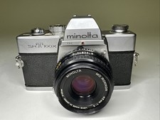 Minolta SRT100X 35mm SLR Film Camera w/ 45mm Lens Untested As Is