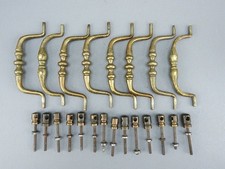 Lot de 8 anciennes poignées tombantes  laiton tiroirs brass drawer handle / 135