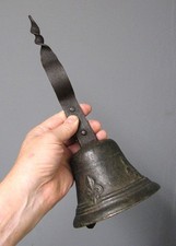 Cloche De Portail d'Entrée En Airain 17e/18e. Fleurs de lys.