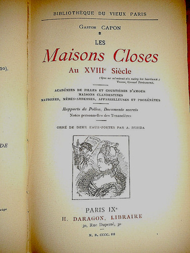 Prostitution maisons closes - maisons, au