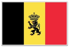 AUTOCOLLANT DRAPEAU BELGIQUE