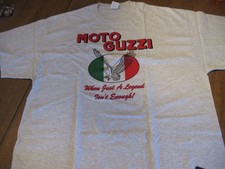 Moto Guzzi T Shirt 2Xl Short Sleeve Motorcycle Italian Legend Free USA Shipping