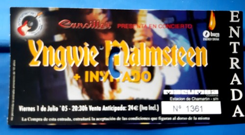 Ticket billet place concert - ticket,
