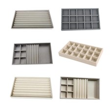 Boîte de rangement empilable de vitrine de plateau de bijoux pour la mode de