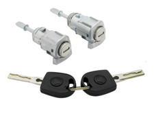 2x BARILLETS CYLINDRE SERRURE DE PORTE 2 CLÉS pour VW BORA GOLF 4 MULTIVAN V 03-