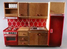Lundby of Sweden Ref 9272 - Continental Kitchen Sink Stove & Closet by Ra