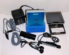SONY Walkman MZ-E620  Blue Portable MiniDisc Player Working W/Extras