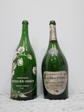 2 Antique Empty Toy Perrier Magnums