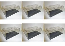 6 Boites Vitrine + Socle pour Miniatures 1/43 Hauteur 6 cm Neuf!