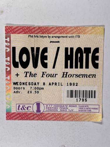 Billet concert love hate - de,