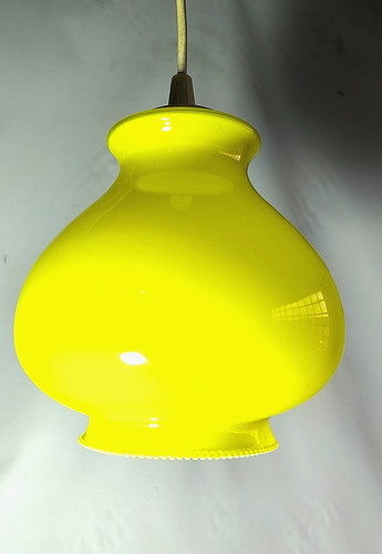 Suspenssion vintage jaune - , en