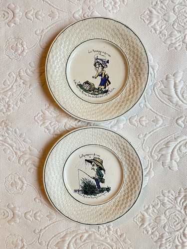 Anciennes assiettes à - anciennes,