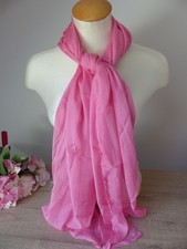 Grand foulard violet blanc, petite étole fine rose pink  - Bijoux des Lys