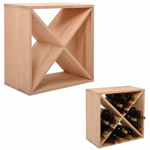 Modular wine rack stackable - rack,