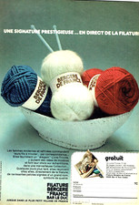 advertising 1022 1977 Filature Bergère de France wool