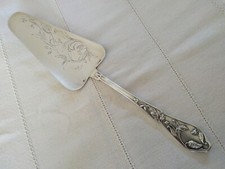 OLD ART NOUVEAU BOULENGER COCOA SILVER METAL PIE SHOVEL 1900