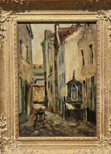 Tableau ancien signé - , vue