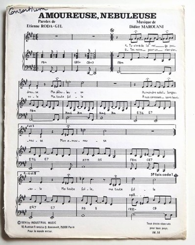 Partition vintage sheet music