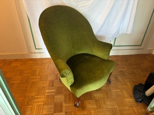 Fauteuil crapaud ancien style