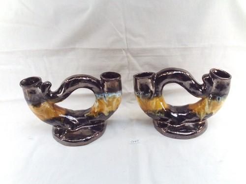 Ancienne paire bougeoirs en - de,