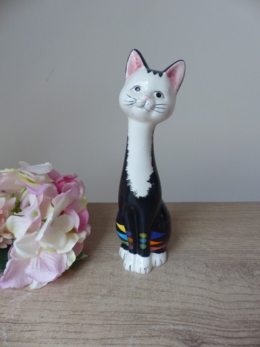 Figurine chat heureux - heureux, en