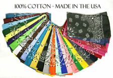 Made In The USA Paisley Bandana 22" x 22" (6 Pack) 100% Cotton - Wide Selection