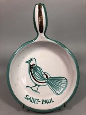Céramique de VALLAURIS par Robert Picault POÊLON A L’OISEAU Saint Paul 17,5 cm