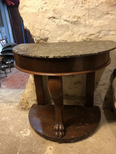 Console demi lune tripode - console, demi-lune