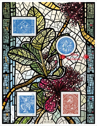 Affiche vitrail salon - vitrail,