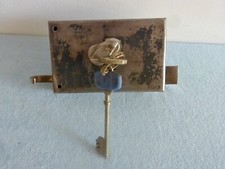 Serrure ancienne serrurerie vintage porte verrou loquet clés fonctionne