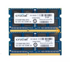 Crucial 2X 4 Go 2RX8 PC3-8500S