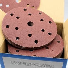 150mm Disques Abrasifs 15-Loch Papier Abrasif pour Ponceuse K 80,120, 180, 240