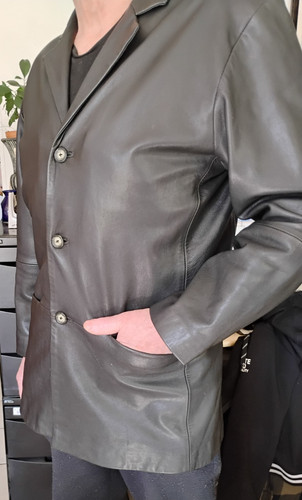 Veste cuir chèvre - cuir, de