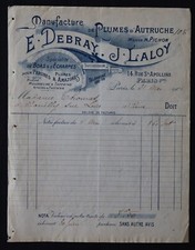 Billhead Facture 1906 Plumes