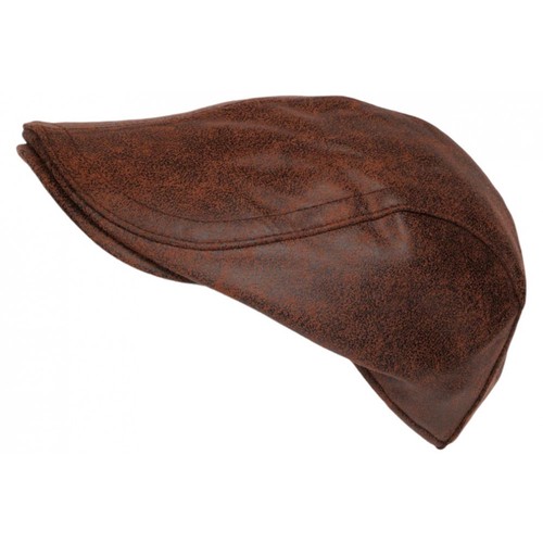 Beret casquette cuir marron - casquette,