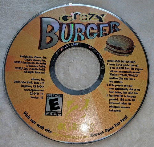 Crazy burger egames - egames, 2005