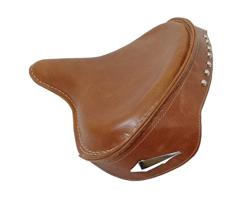 Jupe cuir marron siège - en,